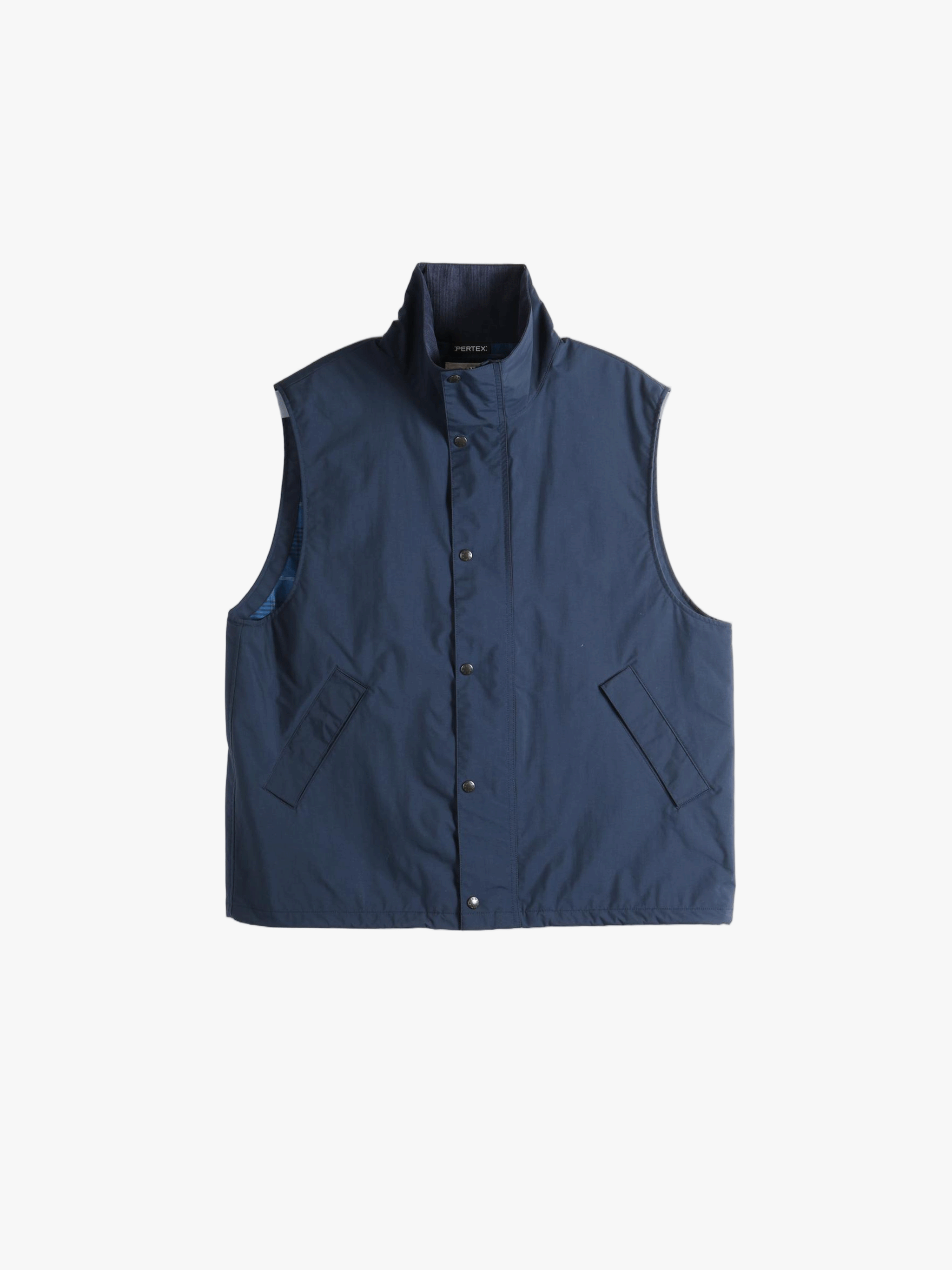 Blue top, front view
