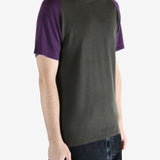 Grey t-shirt worn by a person, showing the t-shirt fit