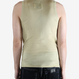 Tan top worn by a person, showing the top fit