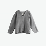 Grey knitwear, front view