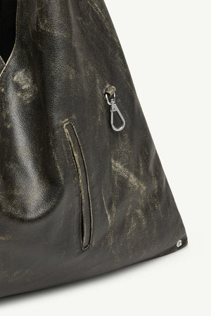MM6 Women Circular Leather Handbag