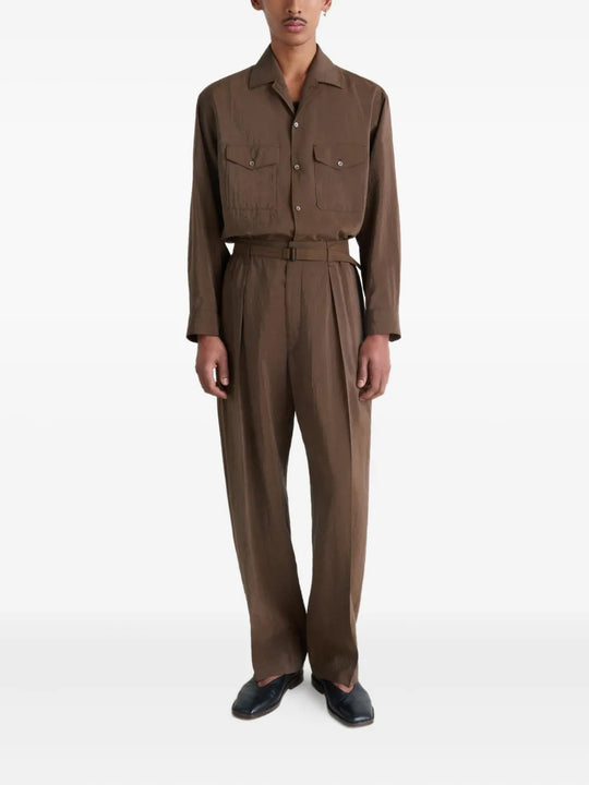 Brown shirt,full body view