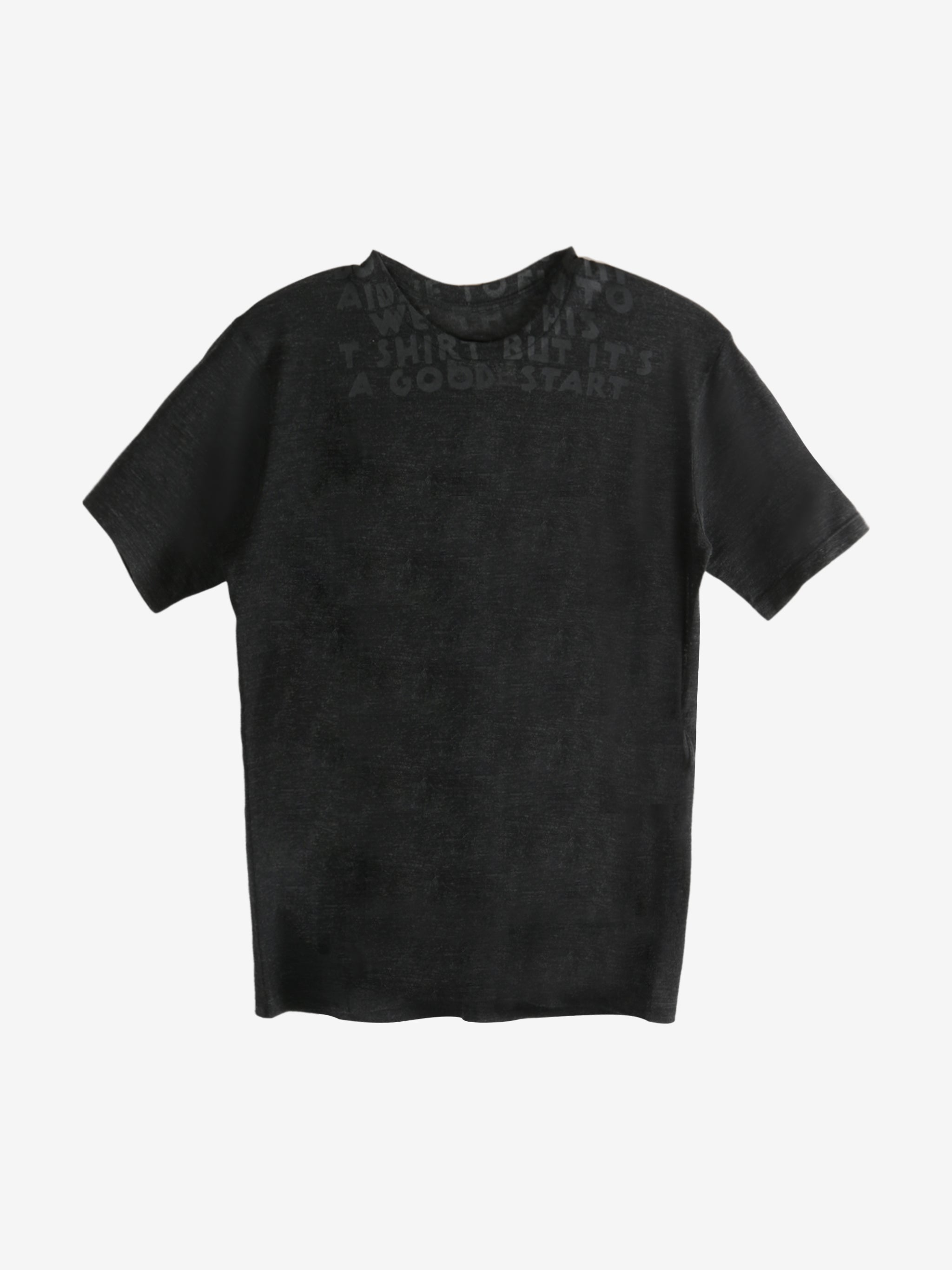 Black shirt, front view