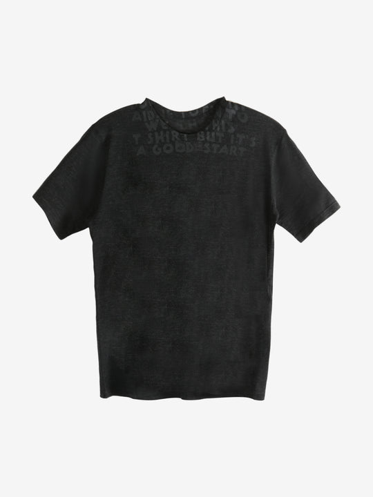 Black shirt, front view