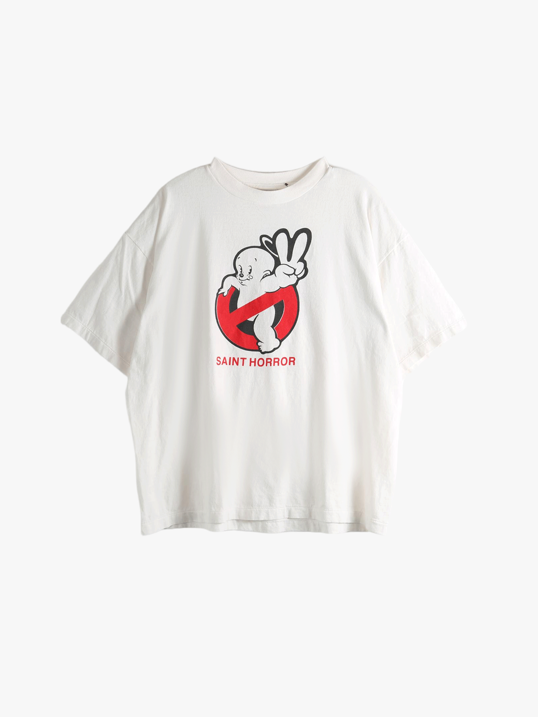 White t-shirt, front view