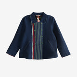 Navy jacket, front view