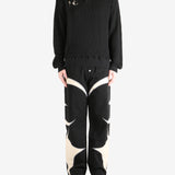 Black T-shirt, full body view