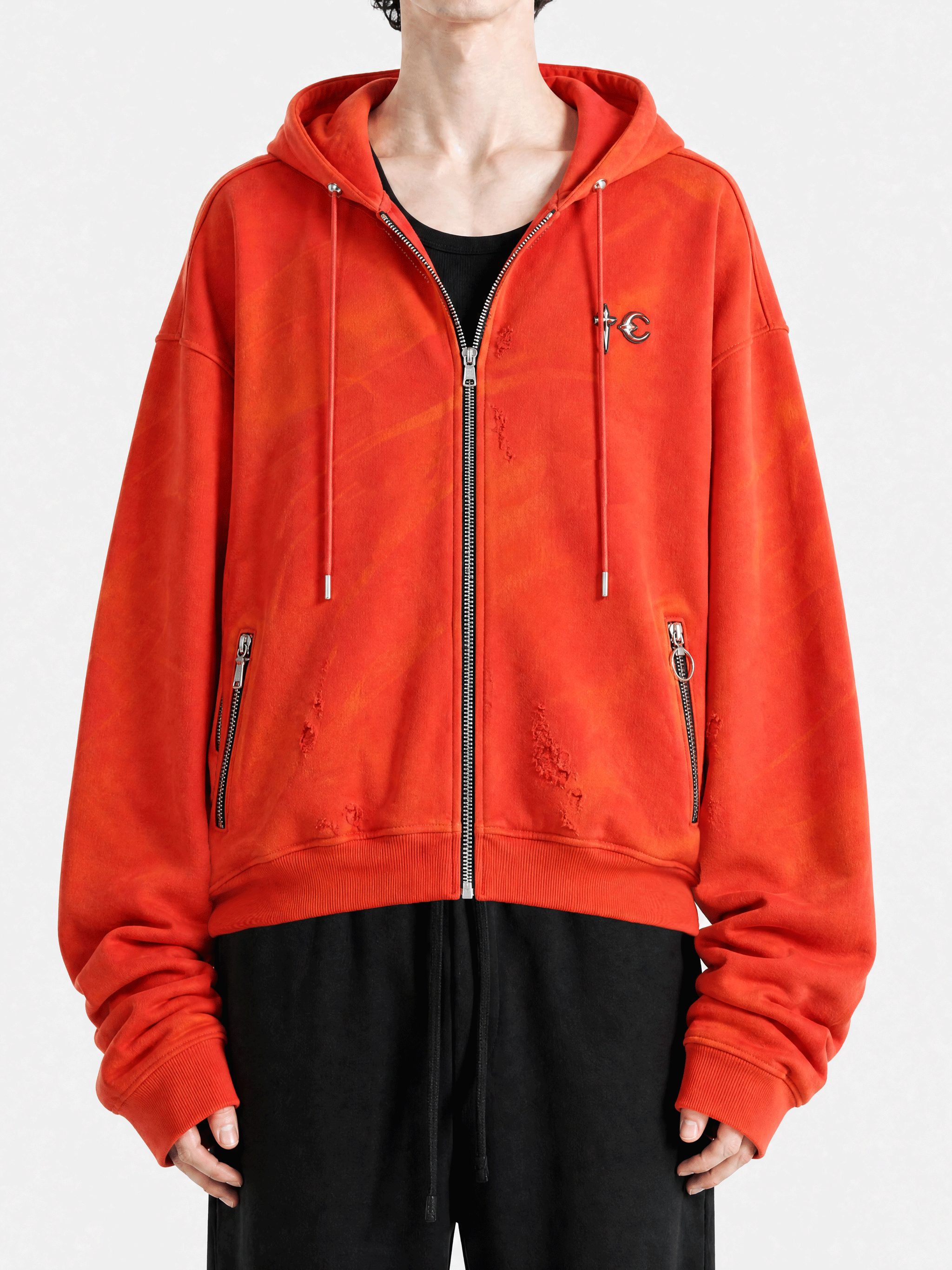THUG CLUB - Men TC Two Tone Washed Zip-Up Hoodie – Atelier New York THUG CLUB - Men TC Two Tone Washed Zip-Up Hoodie – Atelier New York