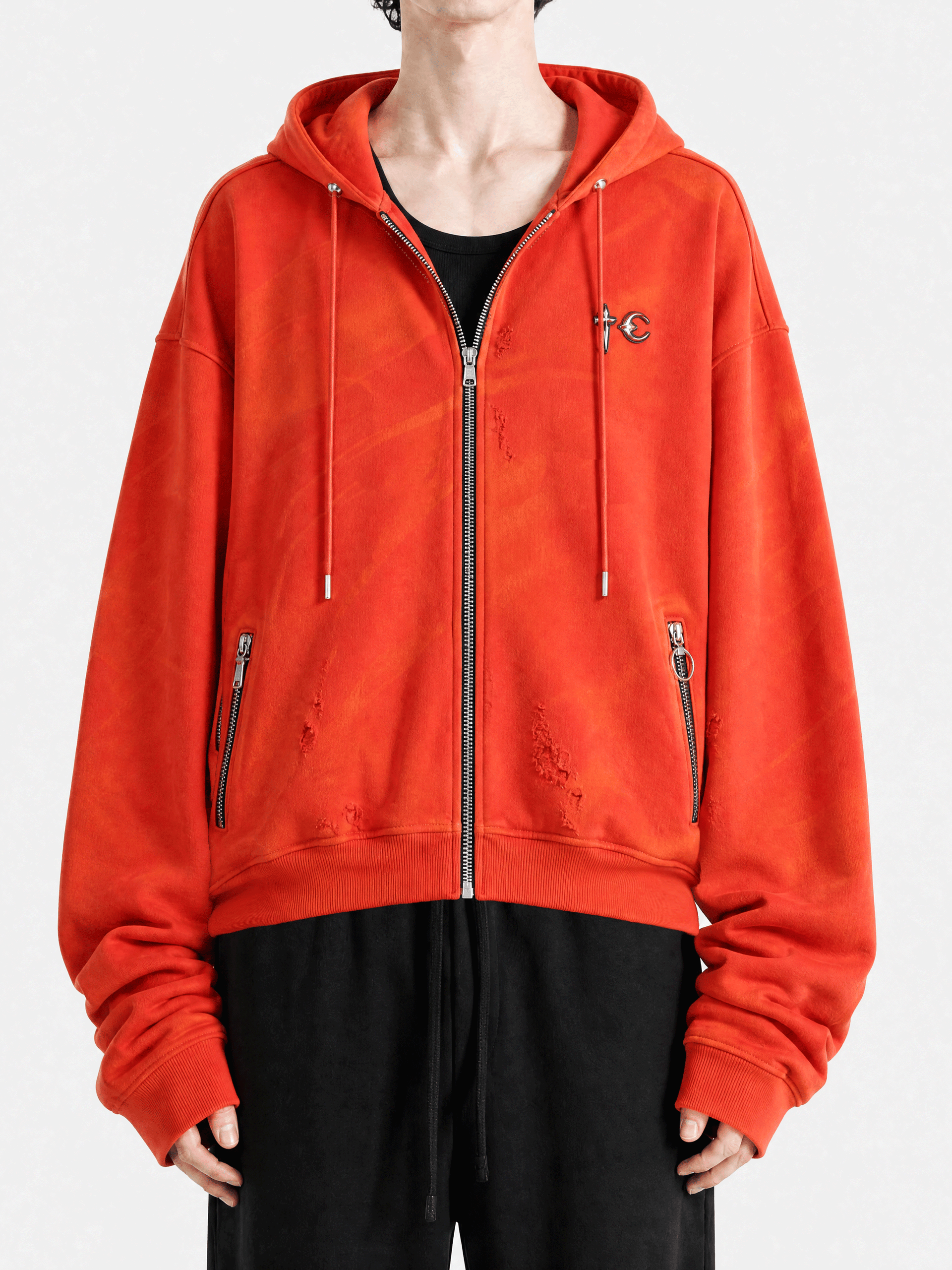 THUG CLUB - Men TC Two Tone Washed Zip-Up Hoodie – Atelier New York