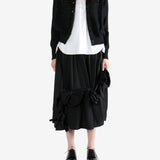 Black knitwear, full body view