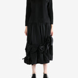 Black t-shirt, full body view