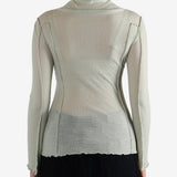 Green shirt worn by a person, showing the shirt's fit