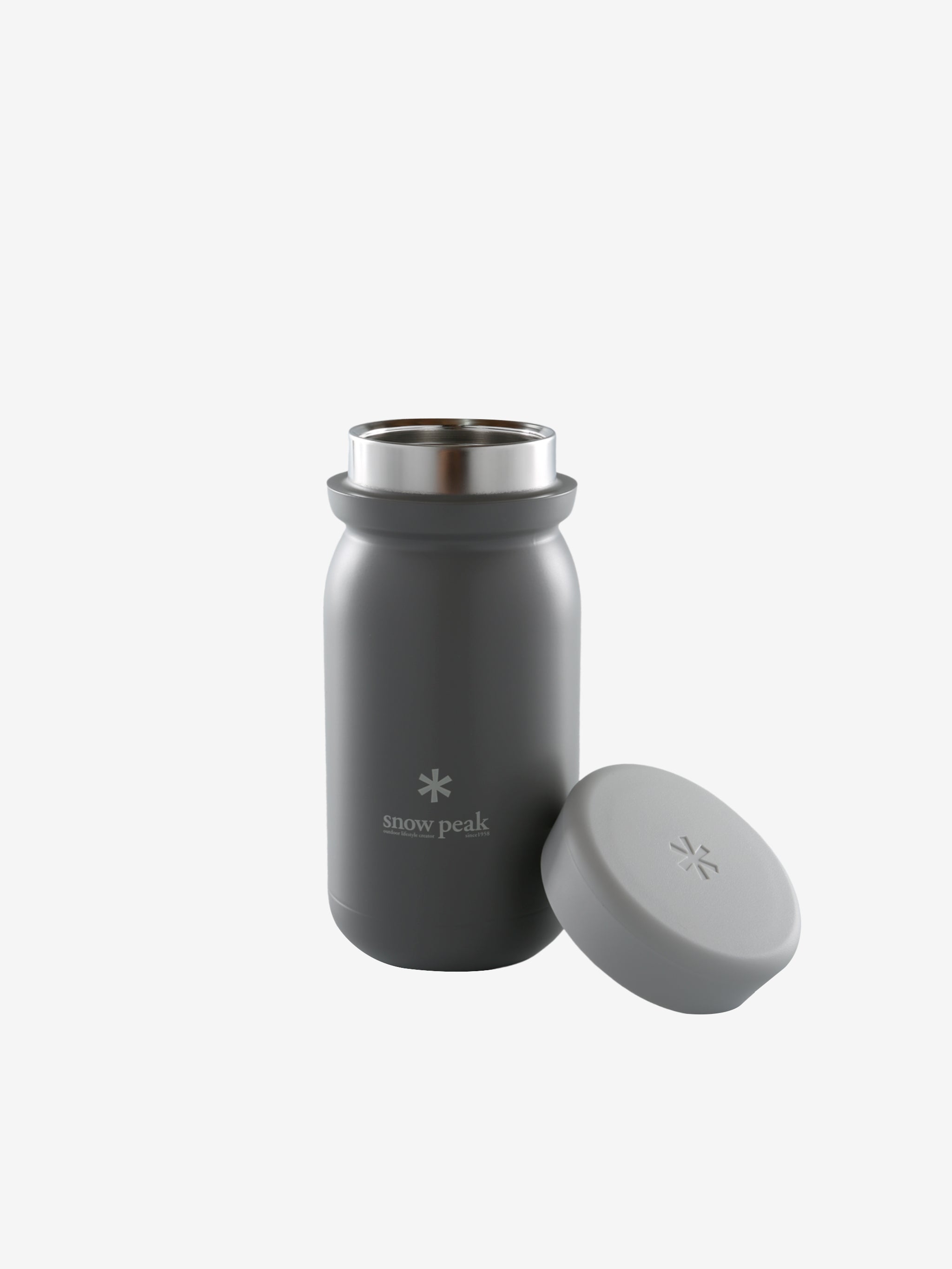 Grey bottle, front view