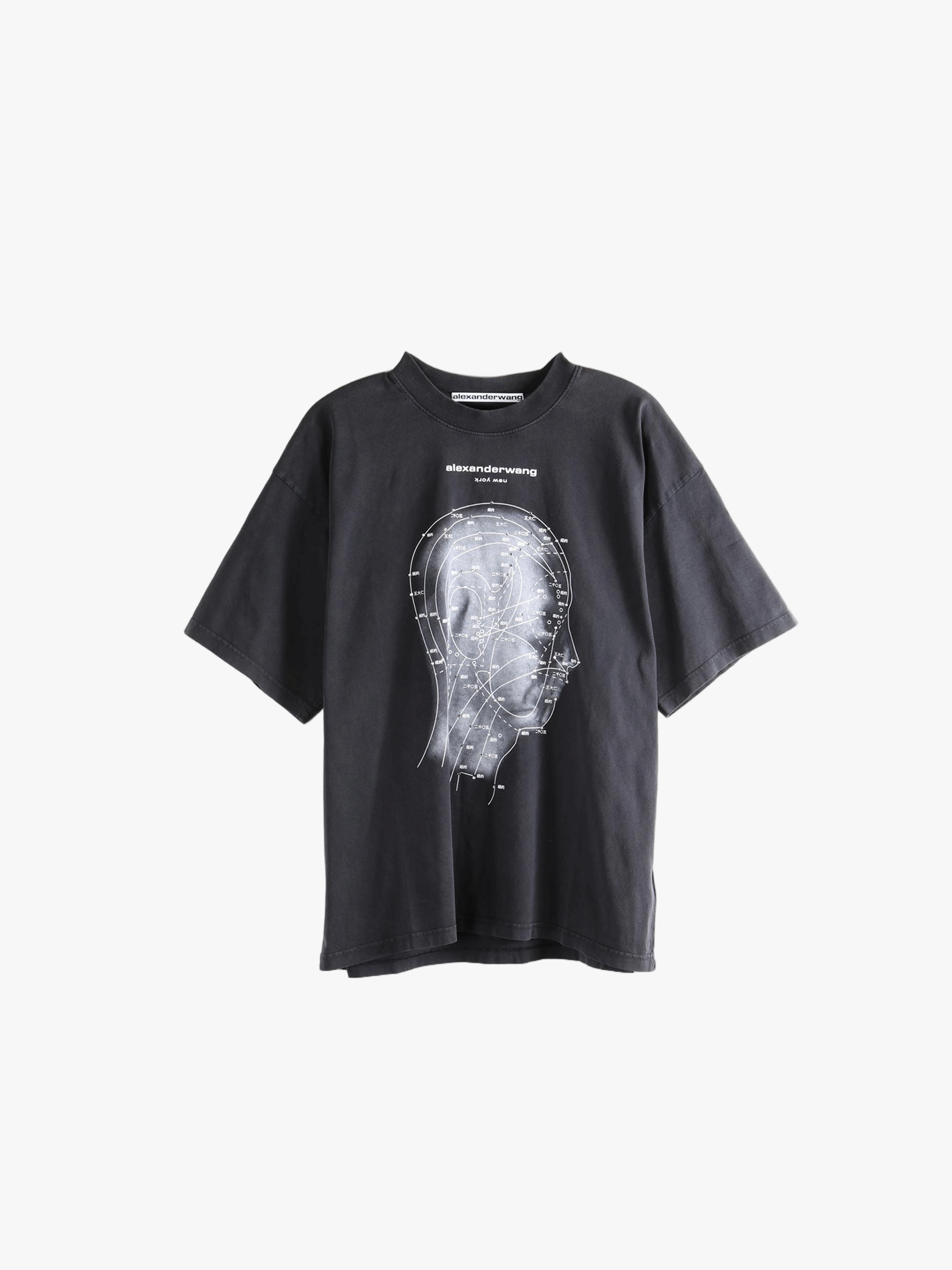Black t-shirt, front view