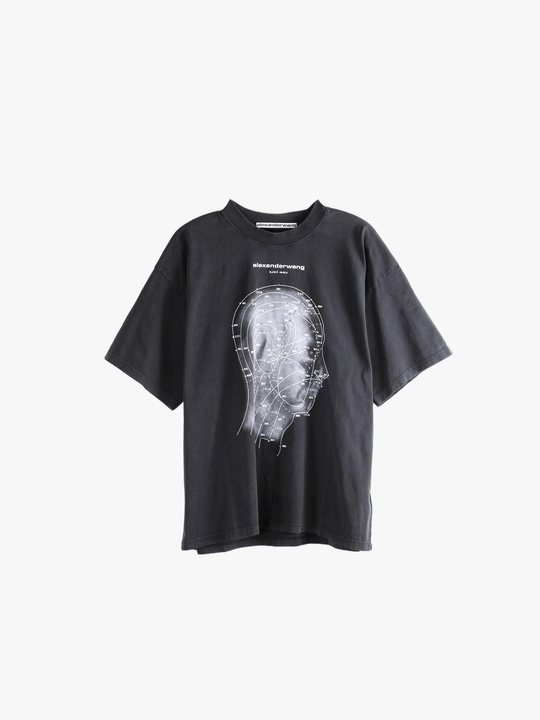 Black t-shirt, front view
