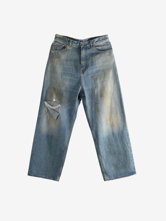 Blue pants, front view