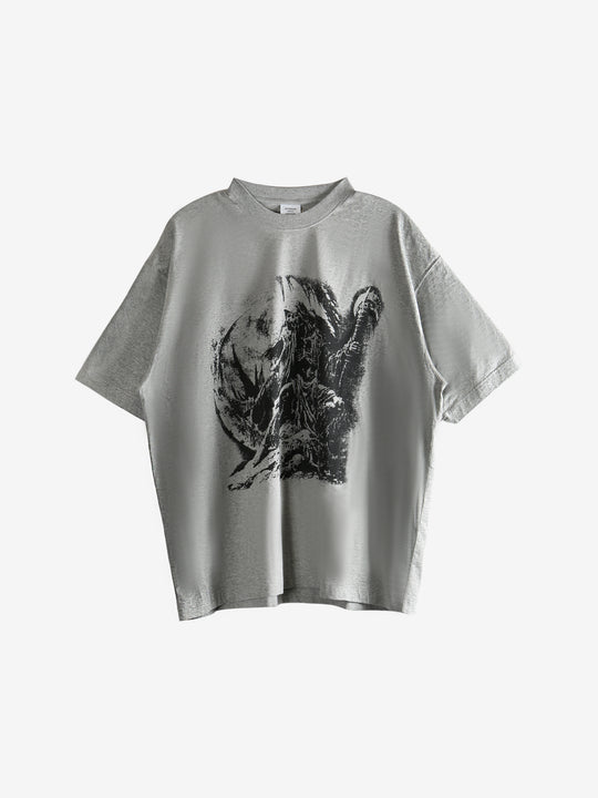 Grey t-shirt, front view