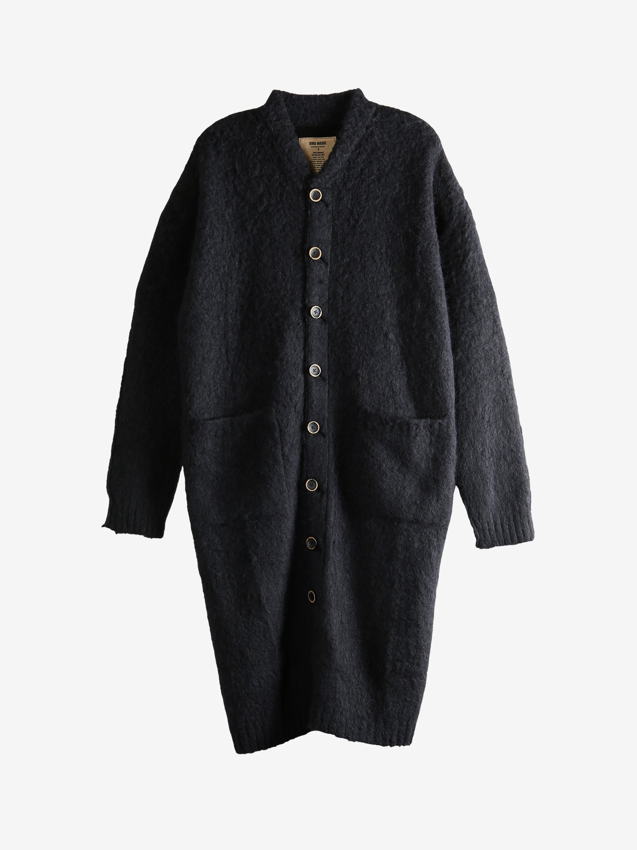 Black coat, front view