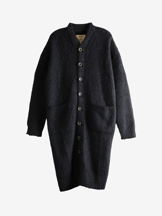 Black coat, front view