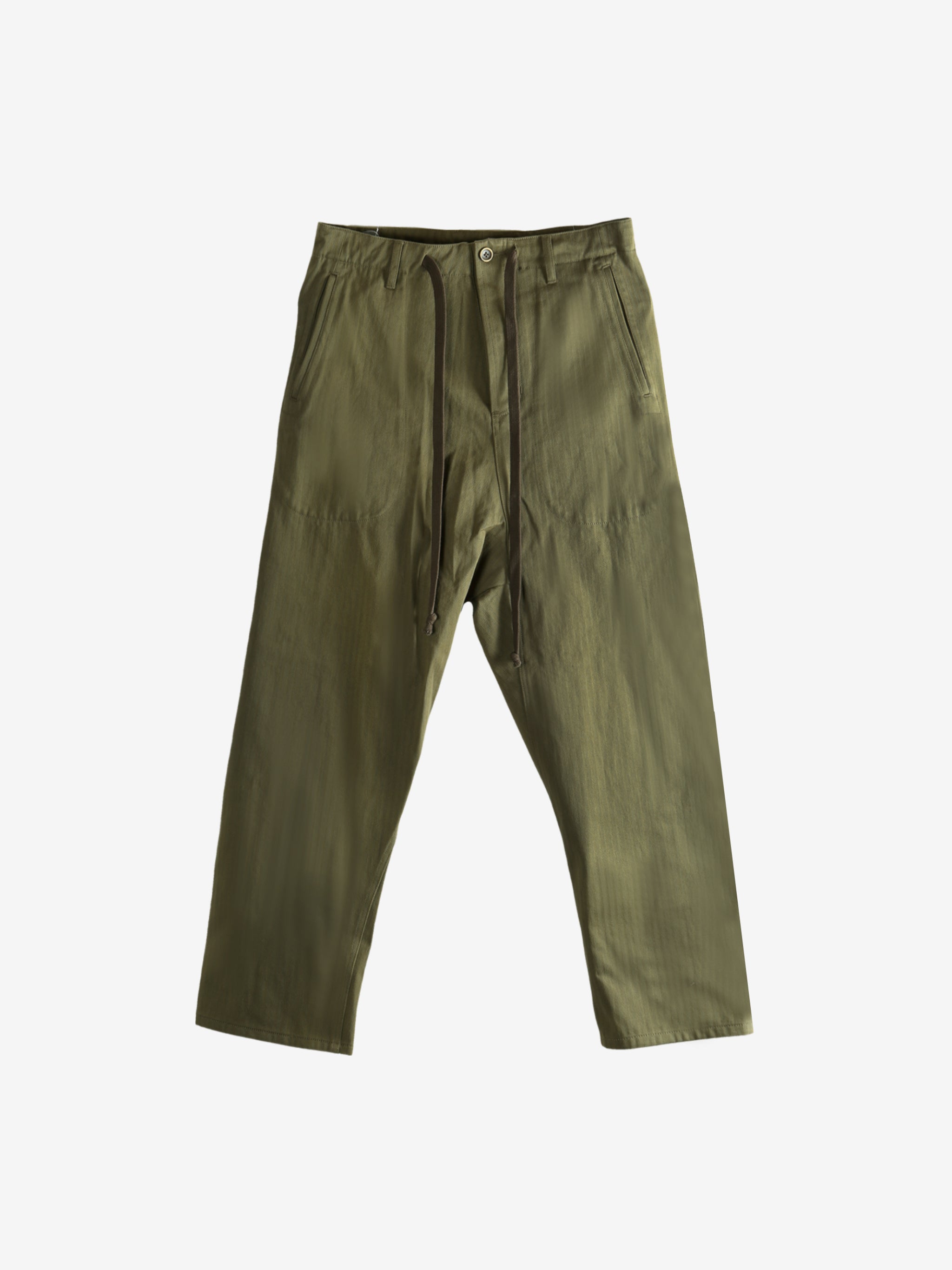 Green pants, front view