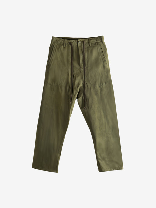 Green pants, front view