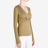 Tan top, full body view