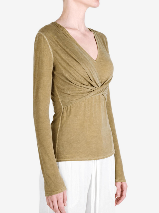 Tan top, full body view