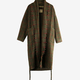 Green coat, front view