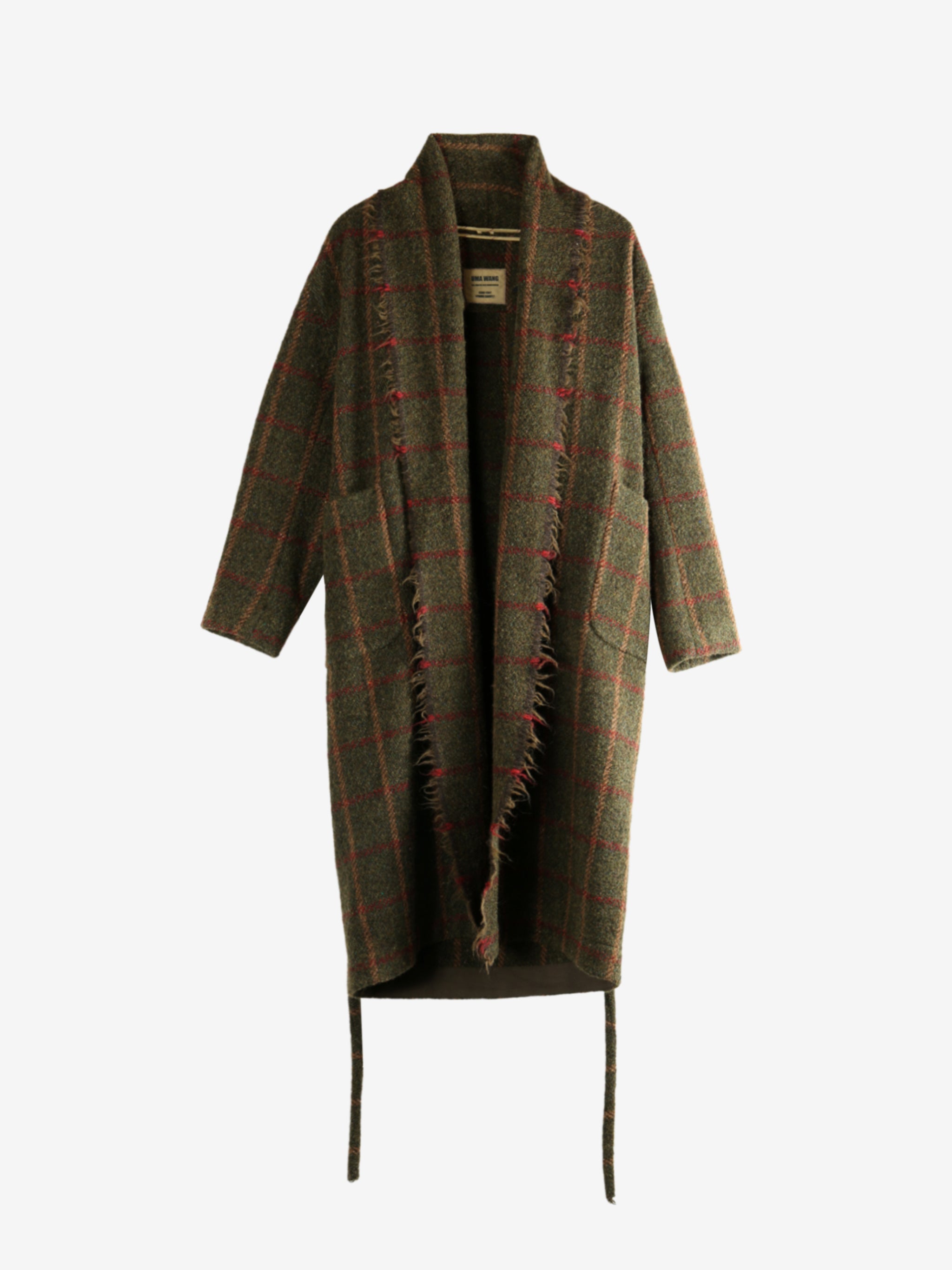 Green coat, front view