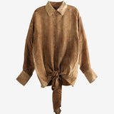 Brown top, front view