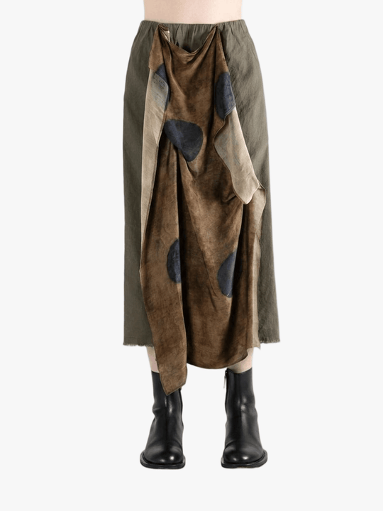 Brown skirt, full body view