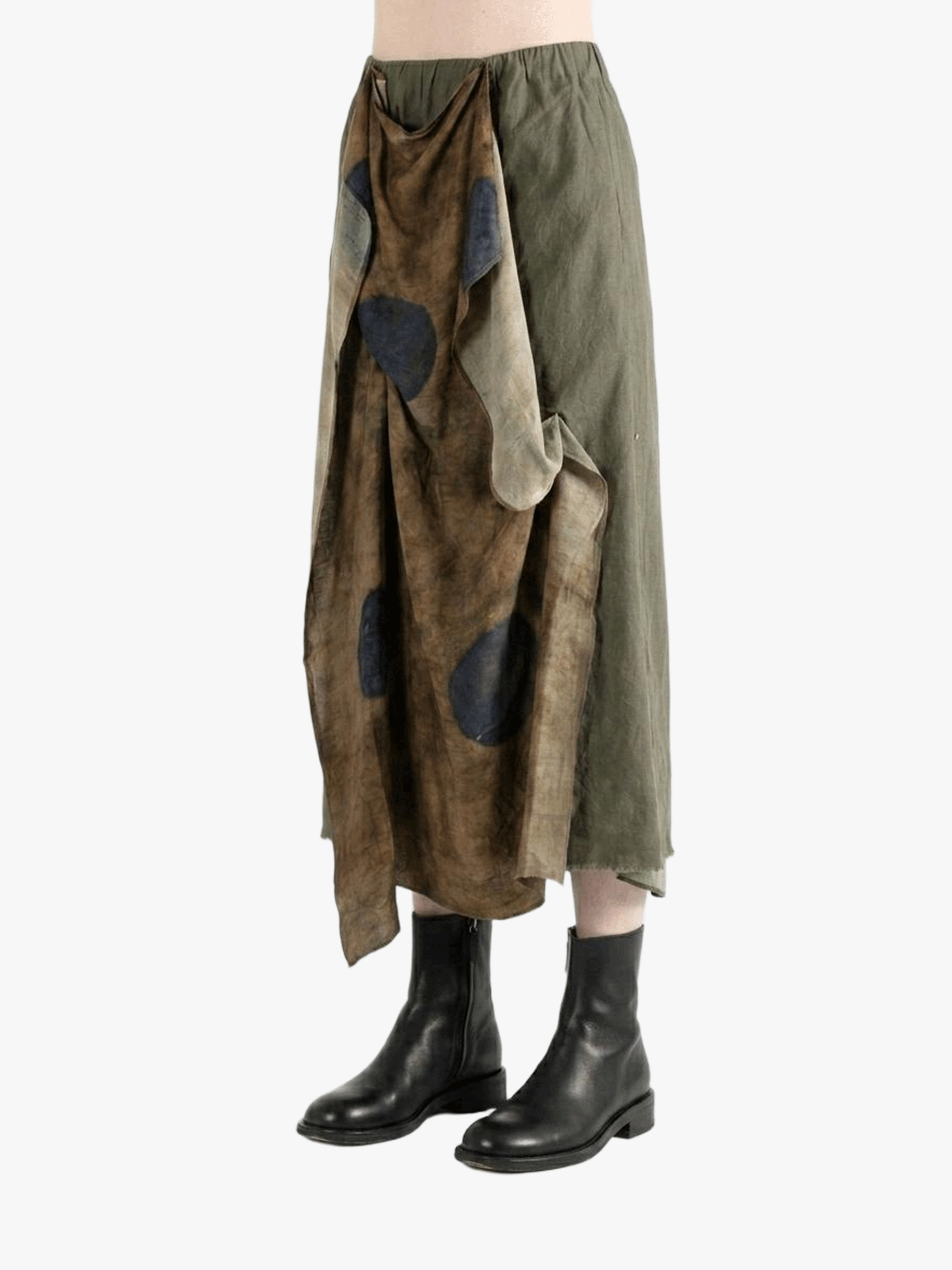Brown skirt, full body view