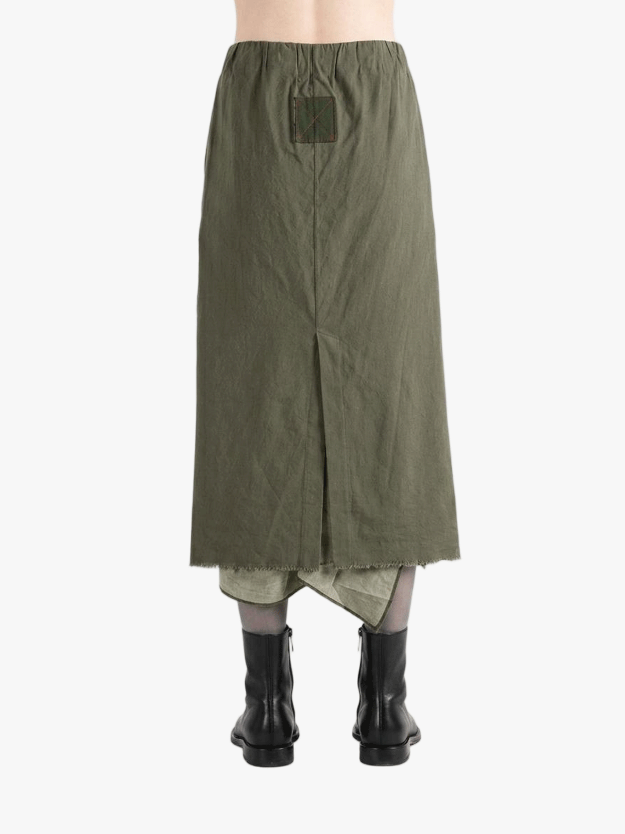 Brown skirt, full body view