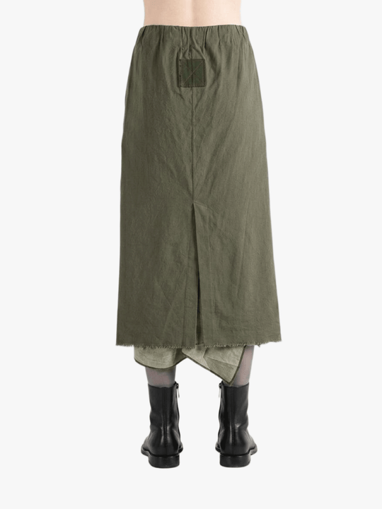 Brown skirt, full body view