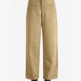 Tan pants worn by a person, showing the pants fit