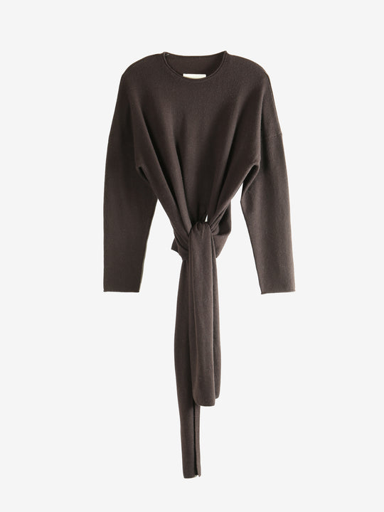 brown sweater,front view