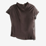 brown top, front view