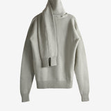 Green knitwear, front view