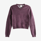 Purple knitwear, front view