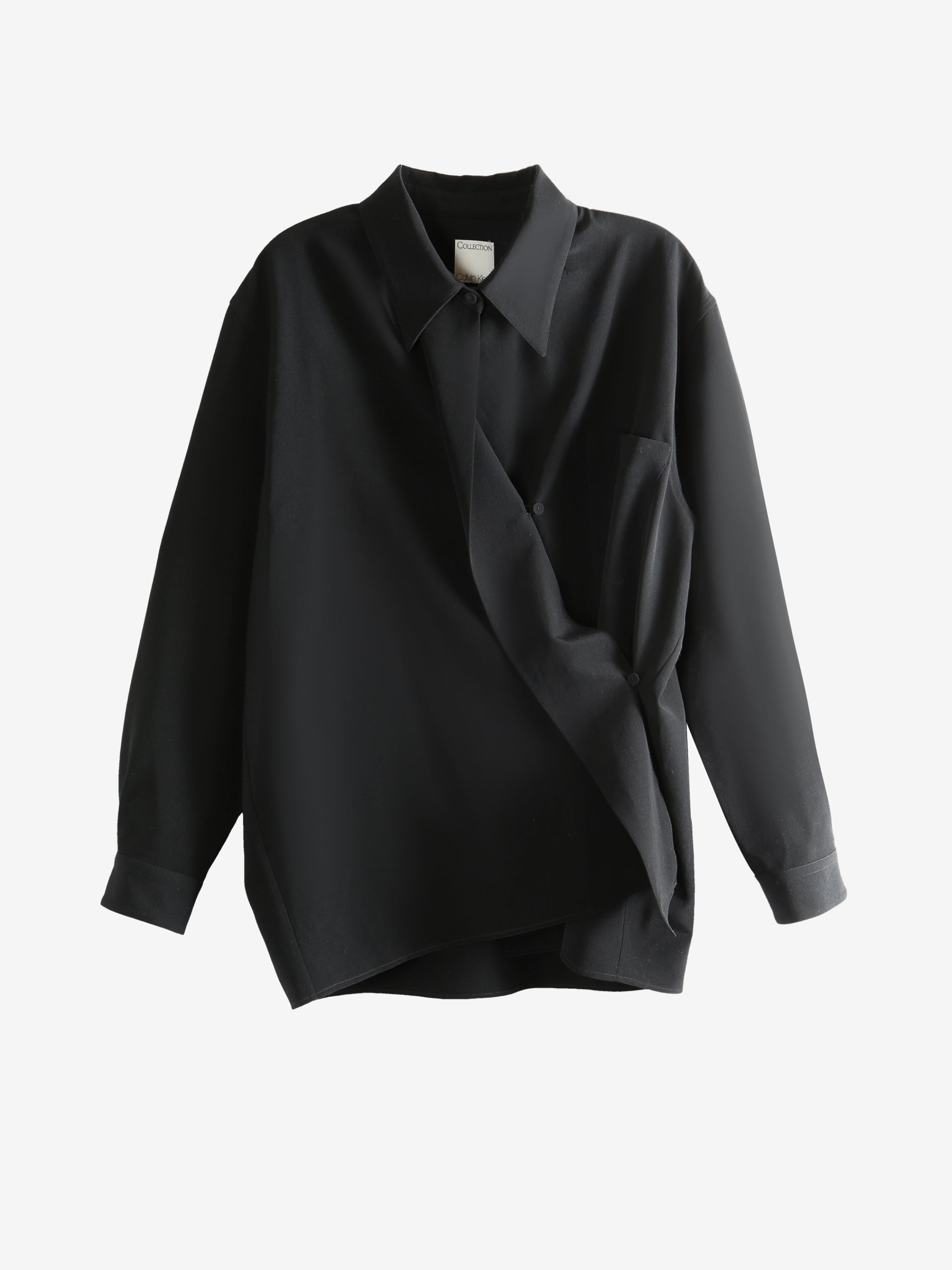 Black shirt, front view