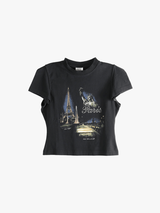 Black t-shirt, front view