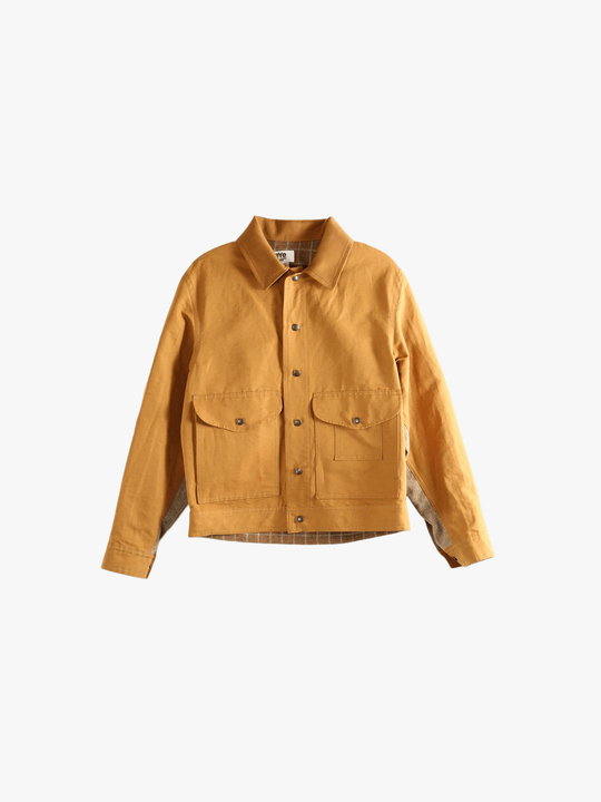 Tan jacket, front view