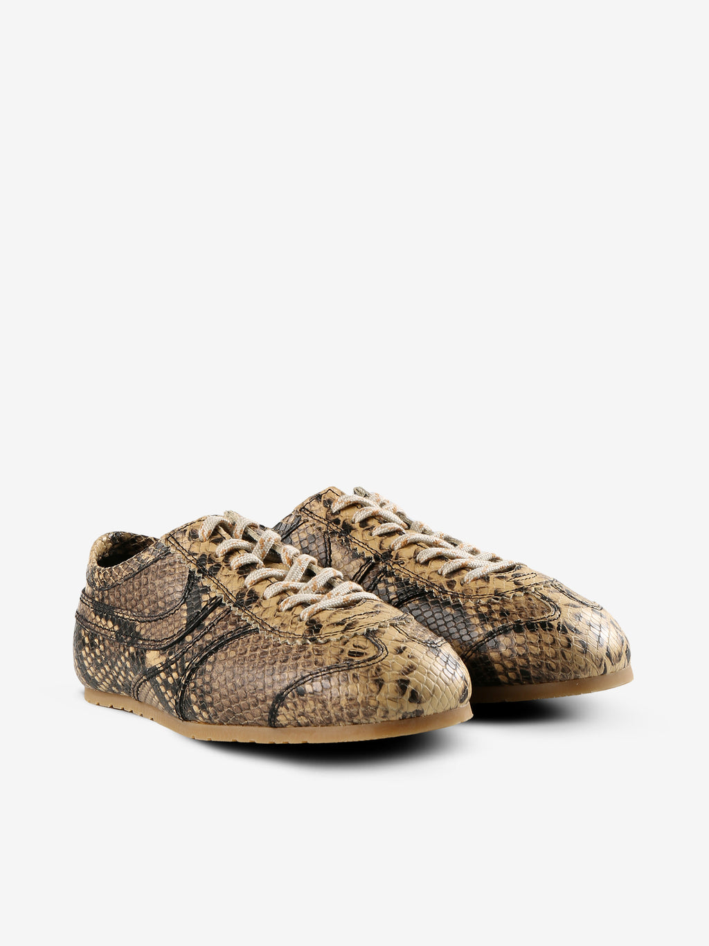 Brown sneaker, side view