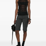 Grey shorts, full body view