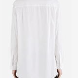 White shirt worn by a person, back view