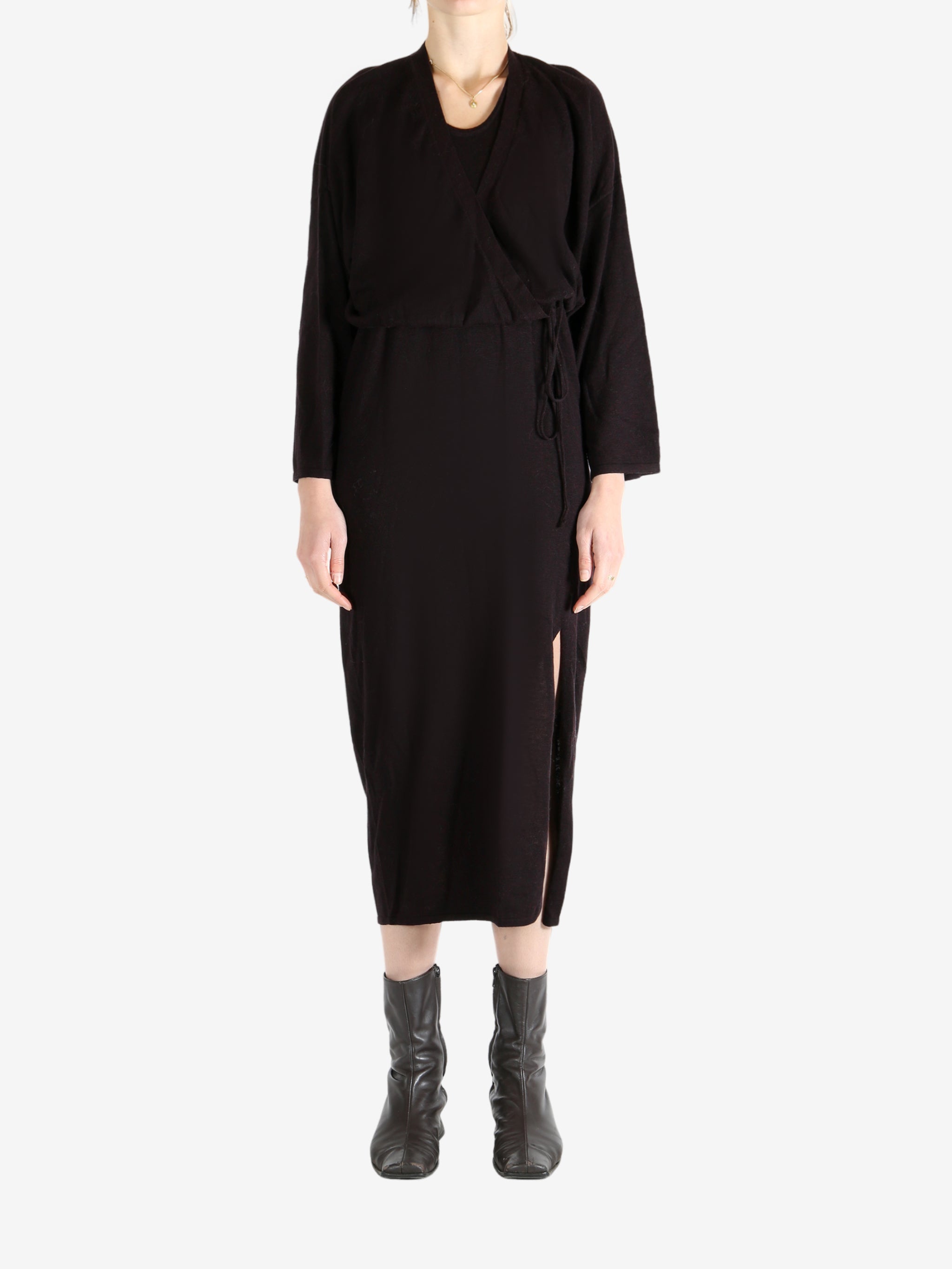 Brown coat,full body view