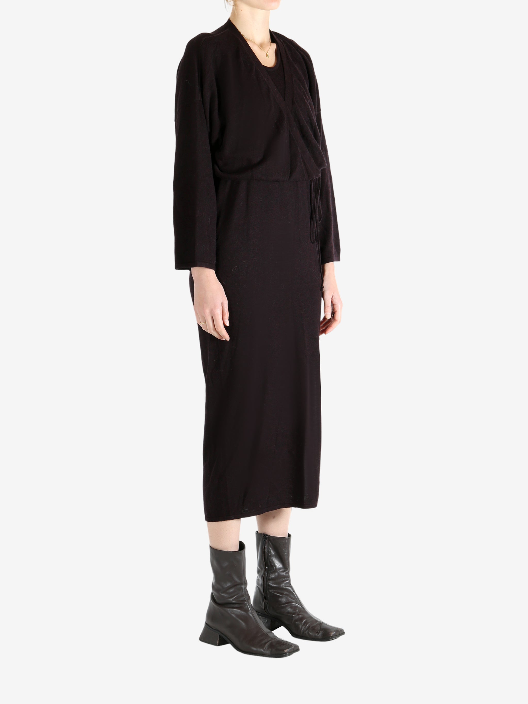 Brown coat,full body view