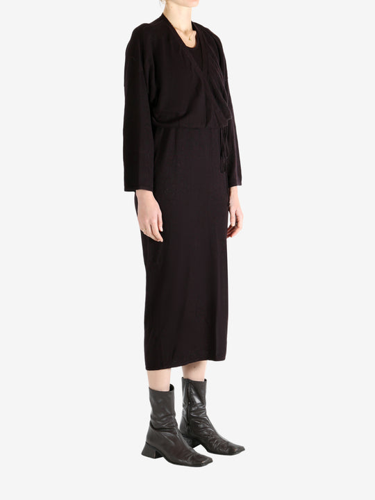 Brown coat,full body view