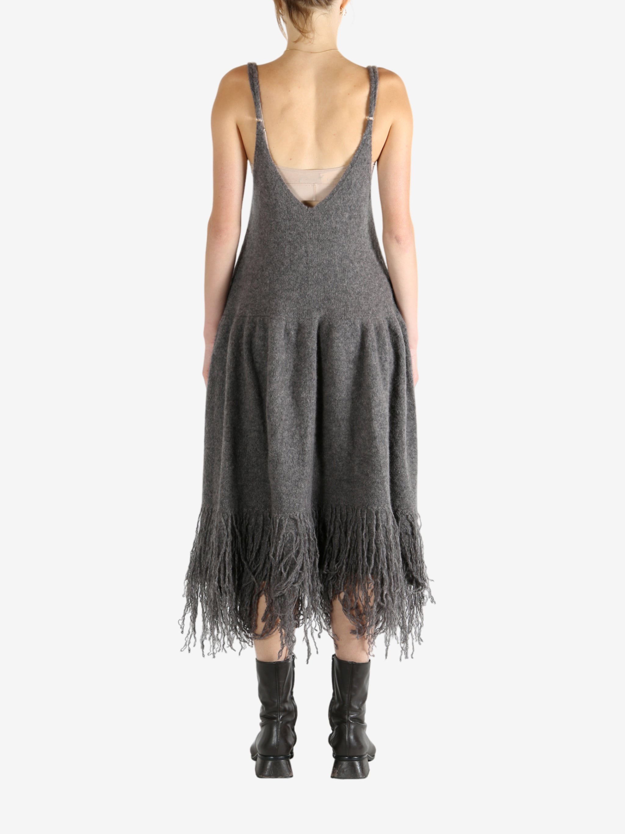 Grey dresses,full body view