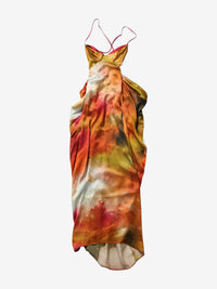 YANGKEHAN - Women Rainbow Floral Silk Slip Dress